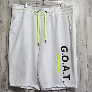 Galaxy By Harvic White Black Neon Yellow Forever GOAT Athletic Shorts 5XL